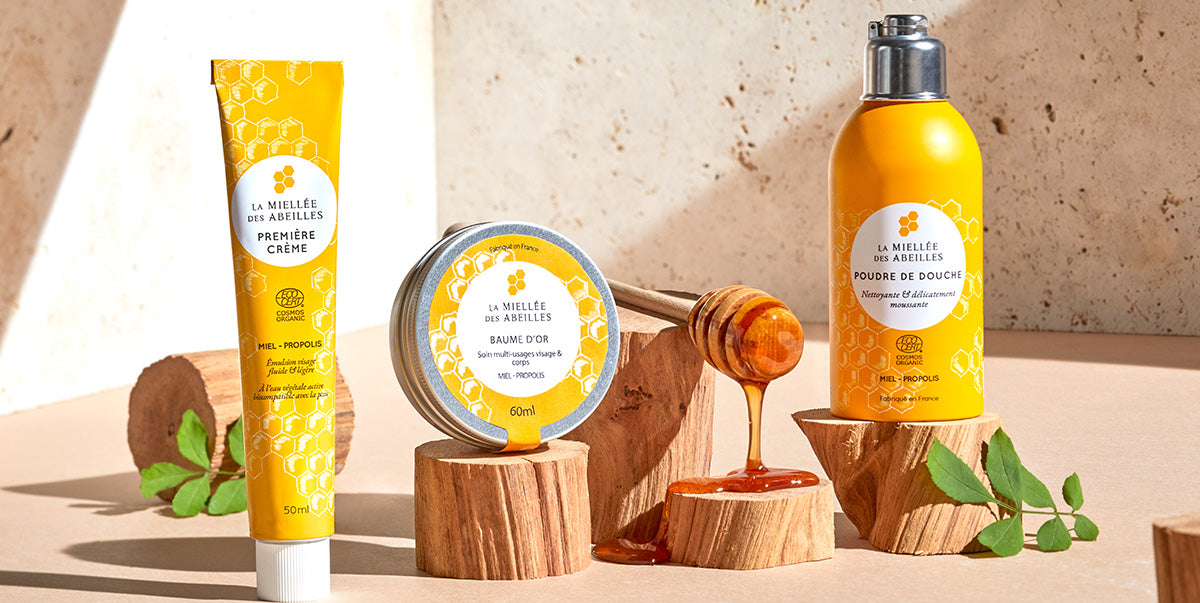 gamme produits cosmétiques miel propolis