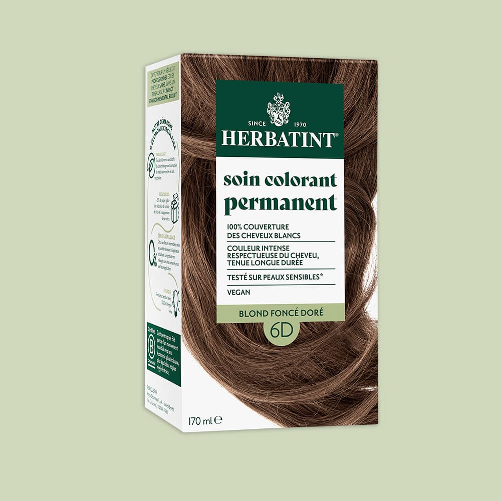 Coloration blond foncé doré - Herbatint 6D