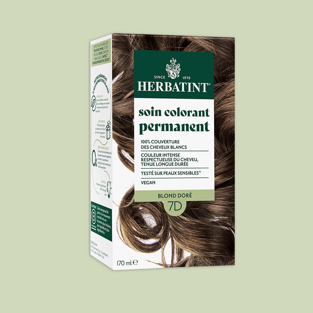 Coloration blond doré - Herbatint 7D