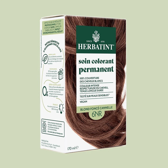 Coloration blond foncé cannelle - Herbatint 6NR