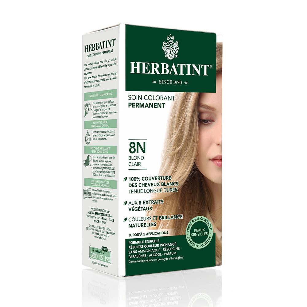 Coloration Cheveux Herbatint 8N Blond clair