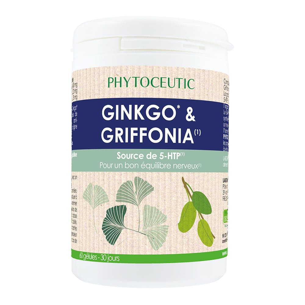 Complément alimentaire Ginkgo & Griffonia 5-HTP – Phytoceutic